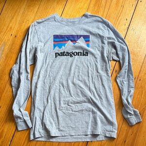 Patagonia Gray Long Sleeve with Mountain Graphic